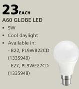 Prolite A60 Globe LED-9W Each