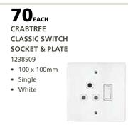 Crabtree Classic Switch Socket & Plate-Each