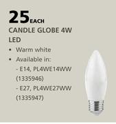 Prolite Candle Globe 4E LED-Each
