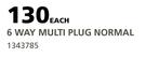 6 Way Multi Plug (Normal)-Each