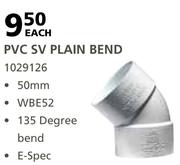 Marley PVC SV Plain Bend 50mm WBE52-Each