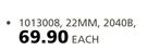 Cachet Comp Tee 22mm 2040B-Each