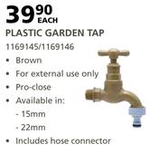 Cachet Plastic Garden Tap-Each