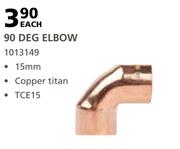 90 DEG Elbow 22MM TCE22-Each