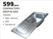 Kwikot Contractors Drop-In Sink-Each