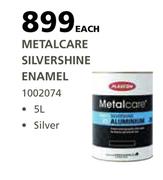 Plascon Metalcare Silvershine Enamel (Silver)-5Ltr