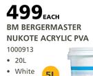 Berger Master 20L Nukote Acrylic PVA