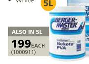 Berger Master 5L Nukote Acrylic PVA
