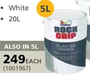 Dulux 5L RK Rockgrip Plaster Primer (White)