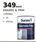 Duram 5L Enamel & Trim (White)-Each