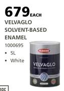 Plascon 5L Velvaglo Solvent Based Enamel (White)-Each