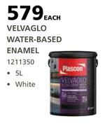 Plascon 5L Velvaglo Water Based Enamel (White)-Each