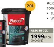 Plascon 20L Double Velvet (White)-Each