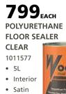 Woodoc Polyurethane Floor Sealer Clear-5Ltr