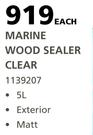Woodoc Marine Wood Sealer Clear-5Ltr