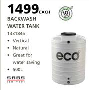 Eco 500L Backwash Water Tank-Each