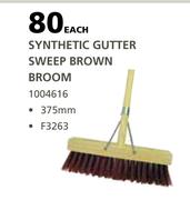 Academy Synthetic Gutter Sweep Brown Broom 375mm-Each