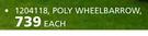 Lasher Poly Wheelbarrow-Each