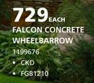 Lasher Falcon Concrete Wheelbarrow-Each
