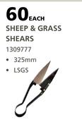Livingstone Sheep & Grass Shears 325mm-Each