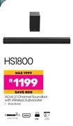 Hisense HS1800 140W 2.1 Channel Soundbar With Wireless Subwoofer