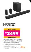 Hisense HS5100 540W 5.1 Channel Soundbar With Wireless Subwoofer And Rear Surround Speakers