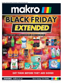 Makro : Black Friday Extended - Groceries & Liquor Week 4 (22 November - 28 November 2021)