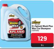Shield Splash Wash Plus Wax Car Shampoo 1354184-5Ltr