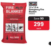 Motoquip Emergency Fire Blanket 195813-1.2 x 1.2m Each