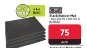 Motoequip Black Rubber Mat 1228552-For 4
