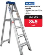 Mundo 6-Step Aluminium Ladder 387267-Each