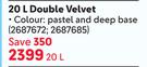 Plascon Double Velvet (Pastel & Deep Base)-20Ltr