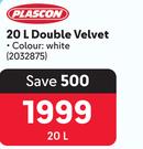 Plascon Double Velvet (White)-20Ltr