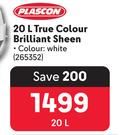 Plascon True Colour Brilliant Sheen (White)265352-20Ltr