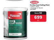 Plascon One Coat Ceiling Paint 2527928-5Ltr