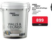 Fired Earth Walls & Ceilings Paint 391519-20Ltr