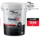 Fired Earth Damp X Rubber Coat 4400998-20Ltr