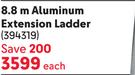 Mundo 8.8m Aluminum Extension Ladder 394319-Each