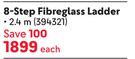 Mundo 8-Step Fibreglass Ladder 394321-2.4m Each
