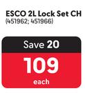 Esco 2L Lock Set CH 451962, 451966-Each