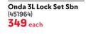 Yale Onda 3L Lock Set Sbn 451964-Each