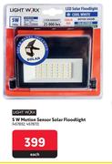 Lightworx 5W Motion Sensor Solar Floodlight