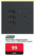 Major Tech Veti2 3 Euro Single Socket 366997/366990-Each