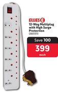 Ellies 12-Way Multiplug With High Surge Protection 2651311