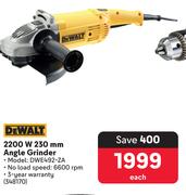 DeWalt 2200W 230mm Angle Grinder 348170-Each