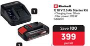 Einhell 18V 2.5Ah Starter Kit 460237-Per Kit