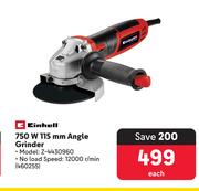 Einhell 750W 115mm Angle Grinder 460255-Each