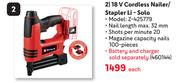 Einhell 18V Corldess Naiiler/Stapler Li-Solo 460144-Each