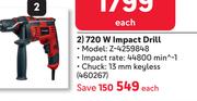 Einhell 720W Impact Drill 460267-Each