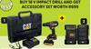 CAT 18V Impact Drill And Accessory Set 